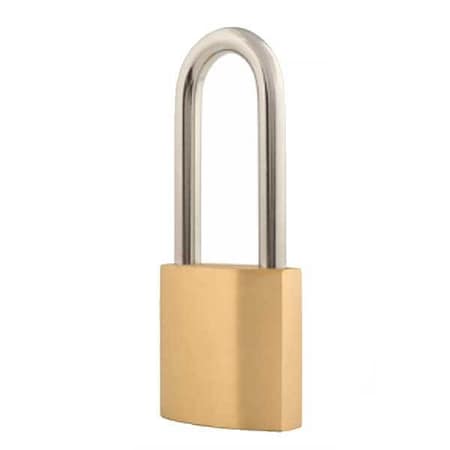 Olympus Padlock, Long, Ball Bearing Heel and Toe Locking, 2" Width x 2" Height, 2-5/8" Shackle, Ext OLY-CRB200-IC6-LS